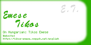 emese tikos business card